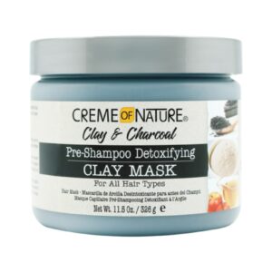 Creme Of Nature Clay & Charcoal Pre-Shampoo Detoxifying Clay Mask 11.5oz