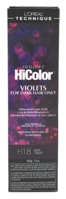 L'Oreal HiColor Permanent Hair Color H18 Deep Violet 1.74oz