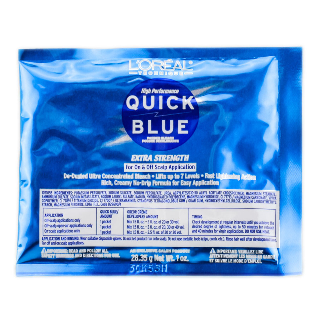 L'Oreal Quick Blue Powder Bleach Extra Strength 1 Packet